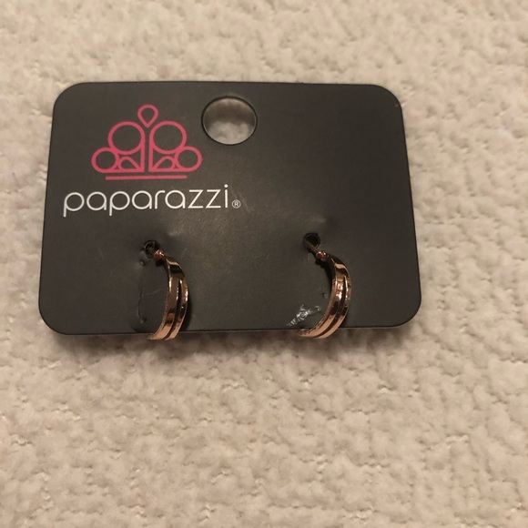 Paparazzi Smallest of them all rose gold hoop earrings